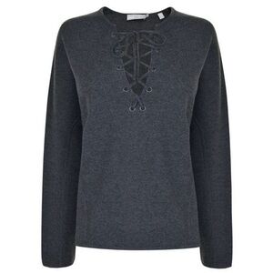 Vince merino wool and cashmere bled Charcoal Lace-Up Sweatshirt xs